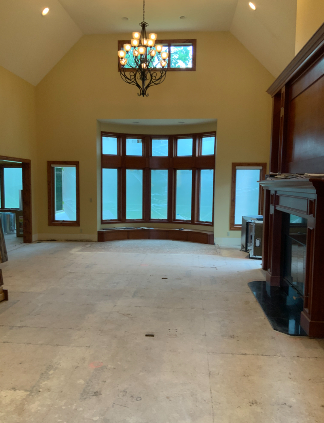 Before hardwood installation